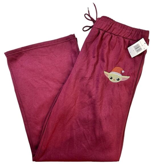NWT Star Wars Plus Size Maroon Drawstring Waist Casual Pants “Grogu” - Size XXL - Picture 2 of 9